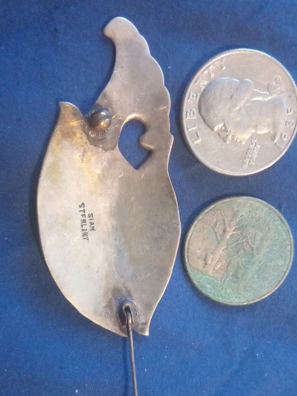 Vintage Sterling Silver  Brooch Pin - Siam Stamp - Picture 4 of 4